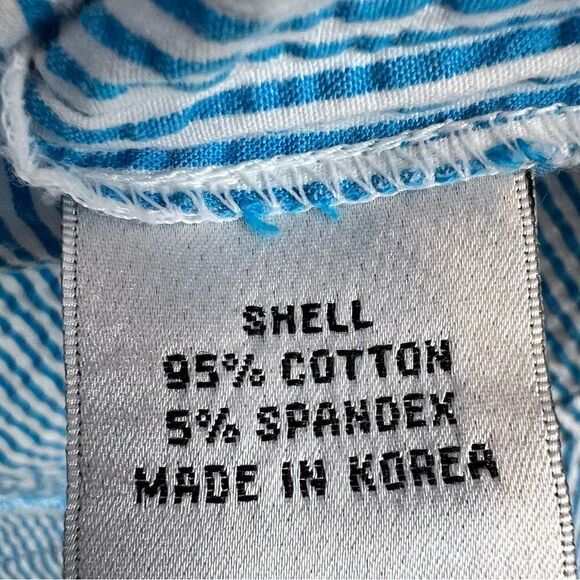 RARE!!!! TALBOTS Seersucker Blazer Pin Stripe in White and Turquoise Size 14 - Picture 9 of 9